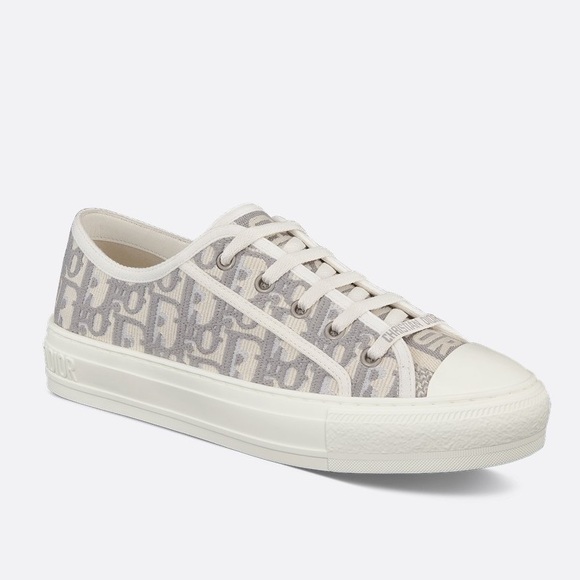 Walk'n'Dior sneaker stone gray embroidered cotton Dior Oblique motif Like NEW 🌺 - Picture 1 of 16